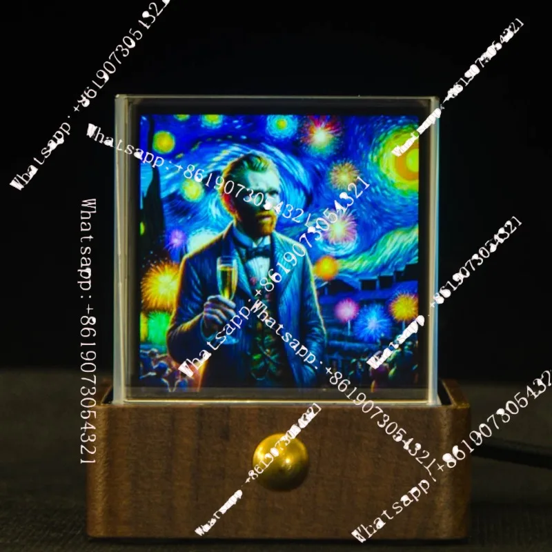 2025 Cross-border Innovation Creative Gifts Big Crystal Clock Animation Ornament Bitcoin Stock Exchange Rate Price Tracking