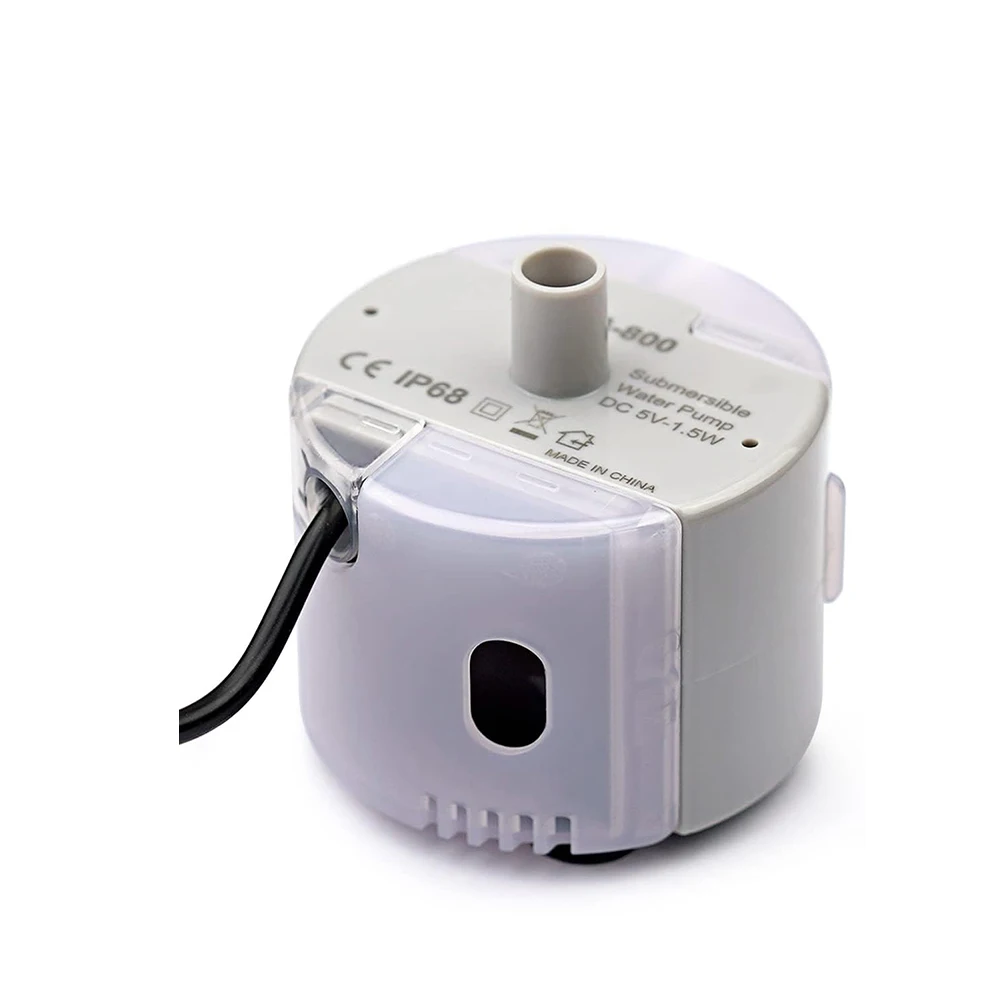 1pc Wasserpumpe Für Haustier Brunnen Edelstahl Wasser Feeder Wasserpumpe SMA-800 Ultra-Leise USB (Kein Stecker nur Wasserpumpe)