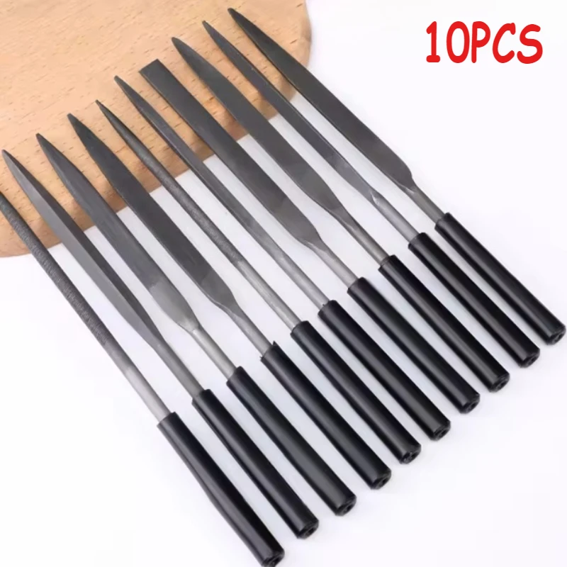 10pcs/set Metal Needles File for Glass Stone Jewelers Diamond Wood Carving Craft Sewing Hand Files Tools