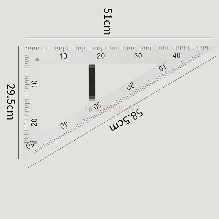 Image 3: Grand planche triangulaire magnétique transparente, 2 pièces, pour les enseignants à utiliser comme planche triangulaire à dessin multifonctionnelle pour l'enseignement