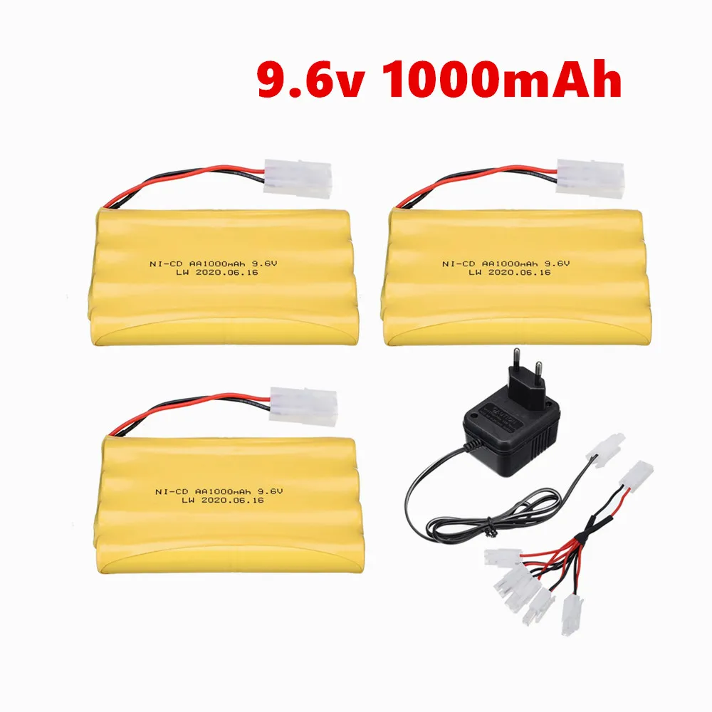 9.6v 1000mAh NiCD Battery For Remote Control Rc Cars Tanks Robots Boat Ship Toys Guns AA 9.6 v Rechargeable Battery