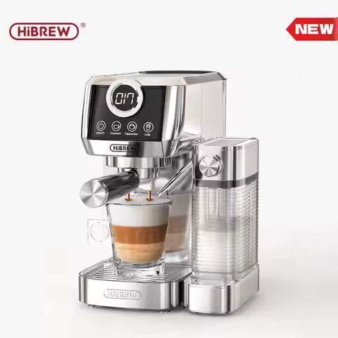 HiBREW 3 in 1 Semi Automatic Espresso Cappuccino Latte Coffee Machine Automatic Milk Froth Ground Coffee Stainless Steels H13A