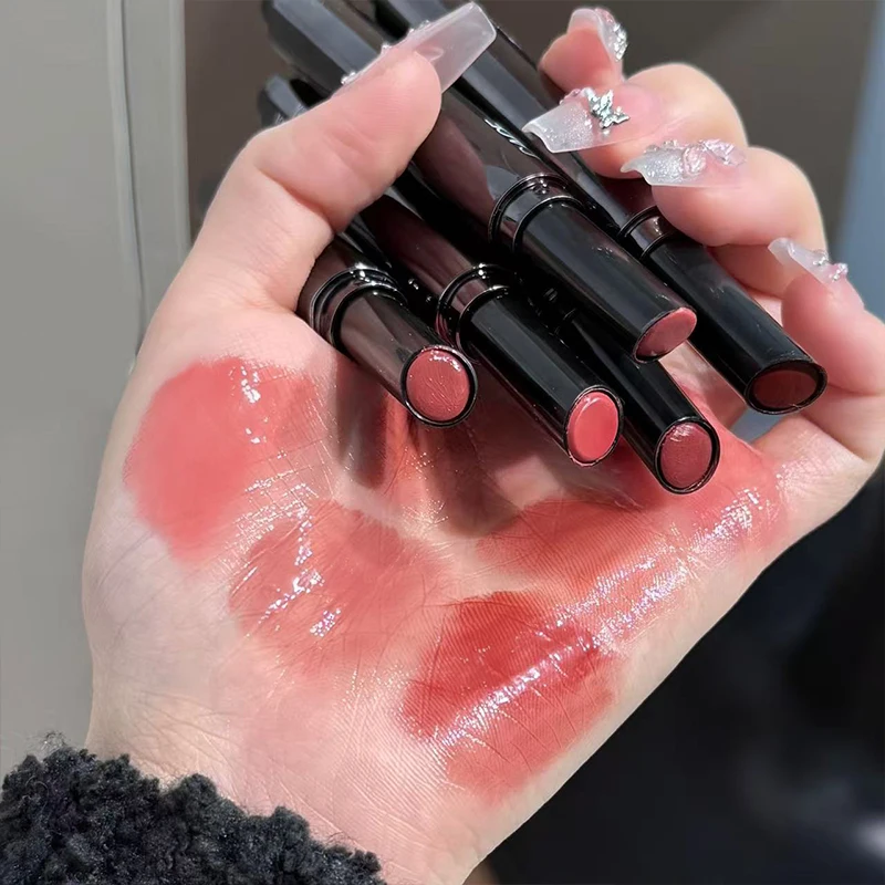 CACE 6 ألوان مرآة أحمر الشفاه ترطيب الشفاه وصمة عار طويلة الأمد المياه الزجاج أحمر الشفاه ماكياج الشفاه تينت مستحضرات التجميل الكورية للنساء