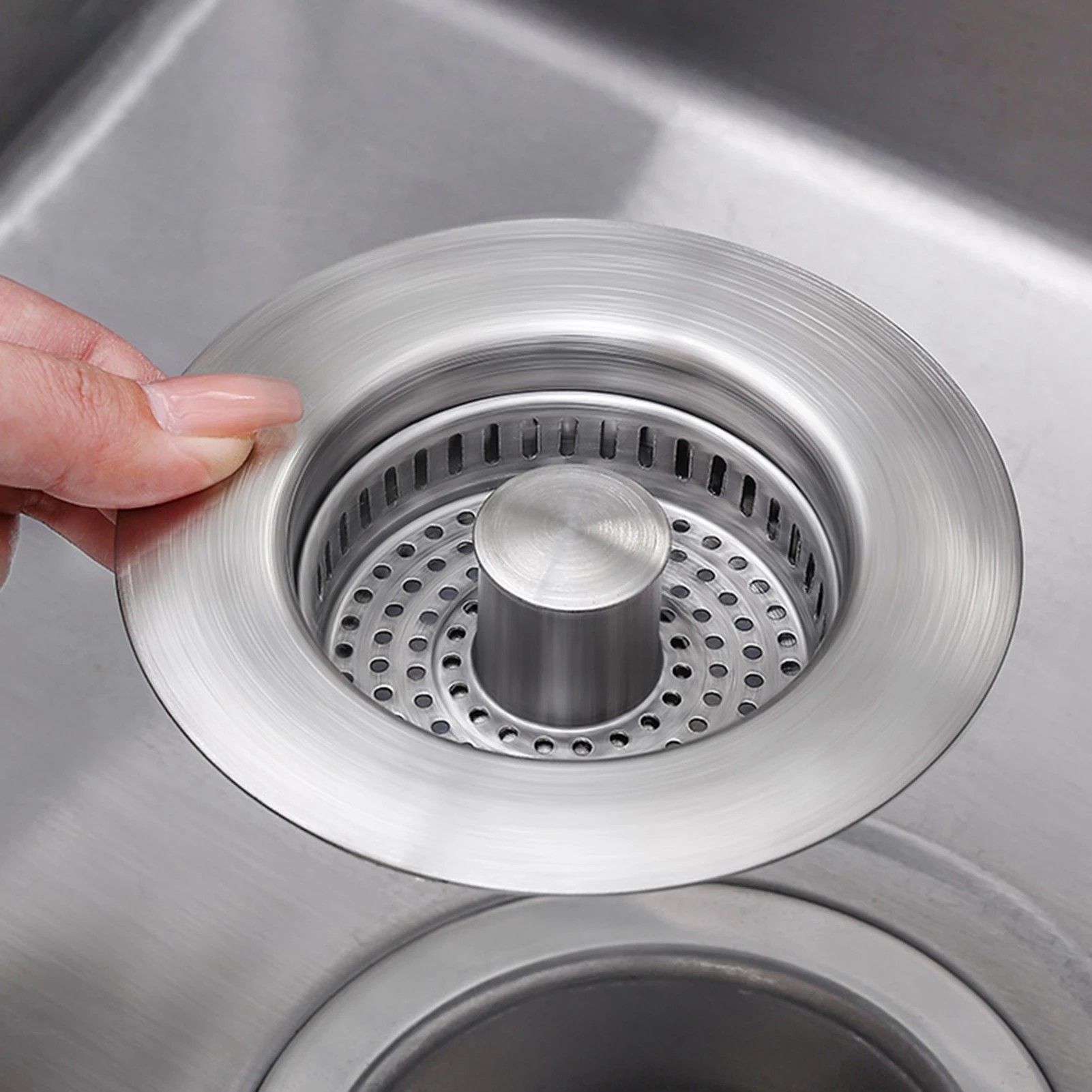 Kitchen Sink Drain Strainer Sink Stopper Food Waste Catcher Plug with Filter Basket for Home Kitchen Sink - Image 2