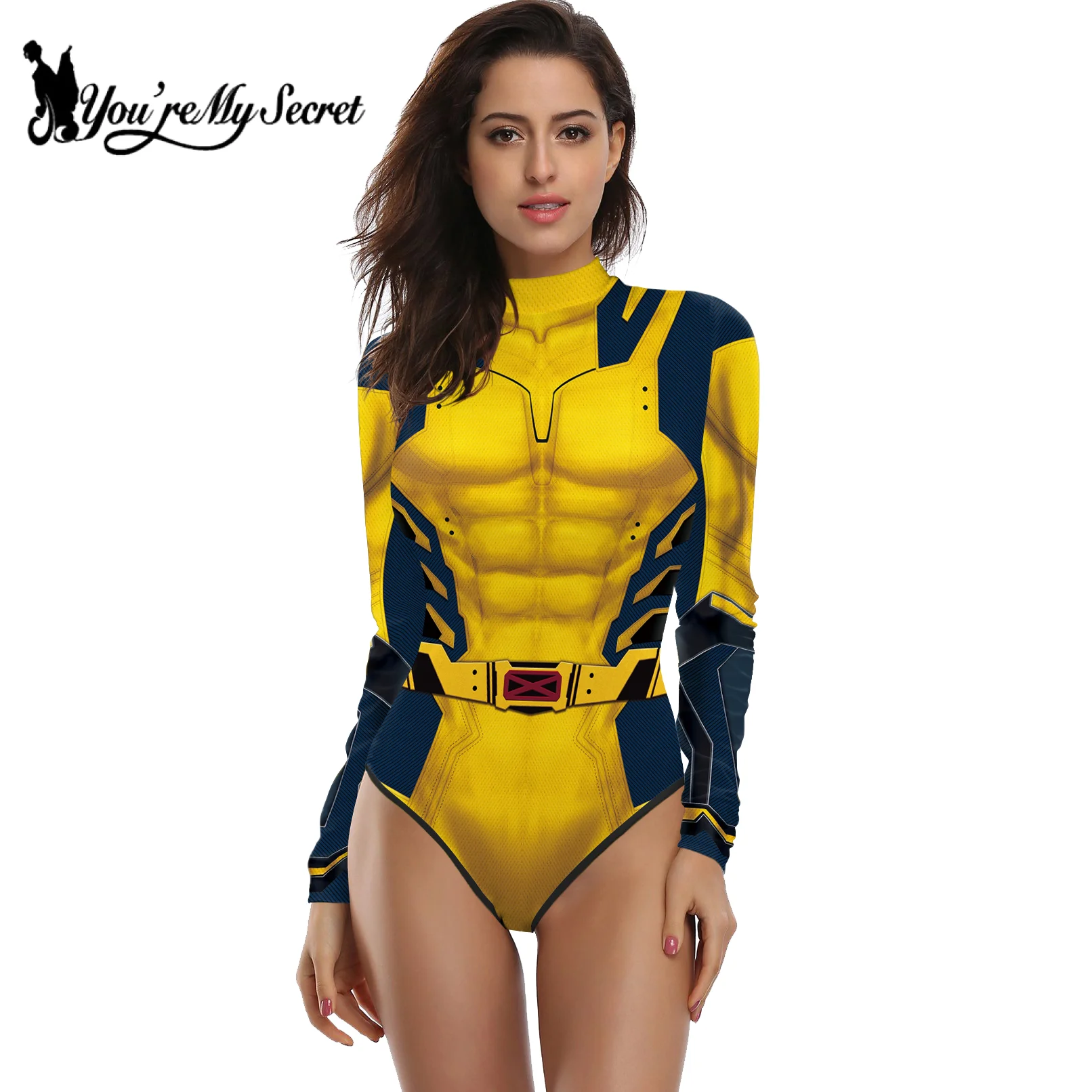 [You\'re My Secret] Cosplay Superhero Wolverine Movie 3D Deadpool Jumpsuit Wilson Cosplay Costume Halloween Zenti Party Bodysuits