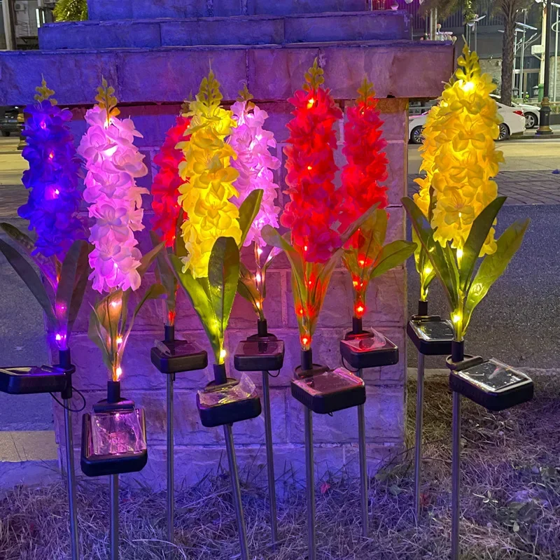 LED Solar Lights Violet Courtyard Home Outdoor Waterproof Lawn Planting Wedding Wedding Decoration Lights Flower