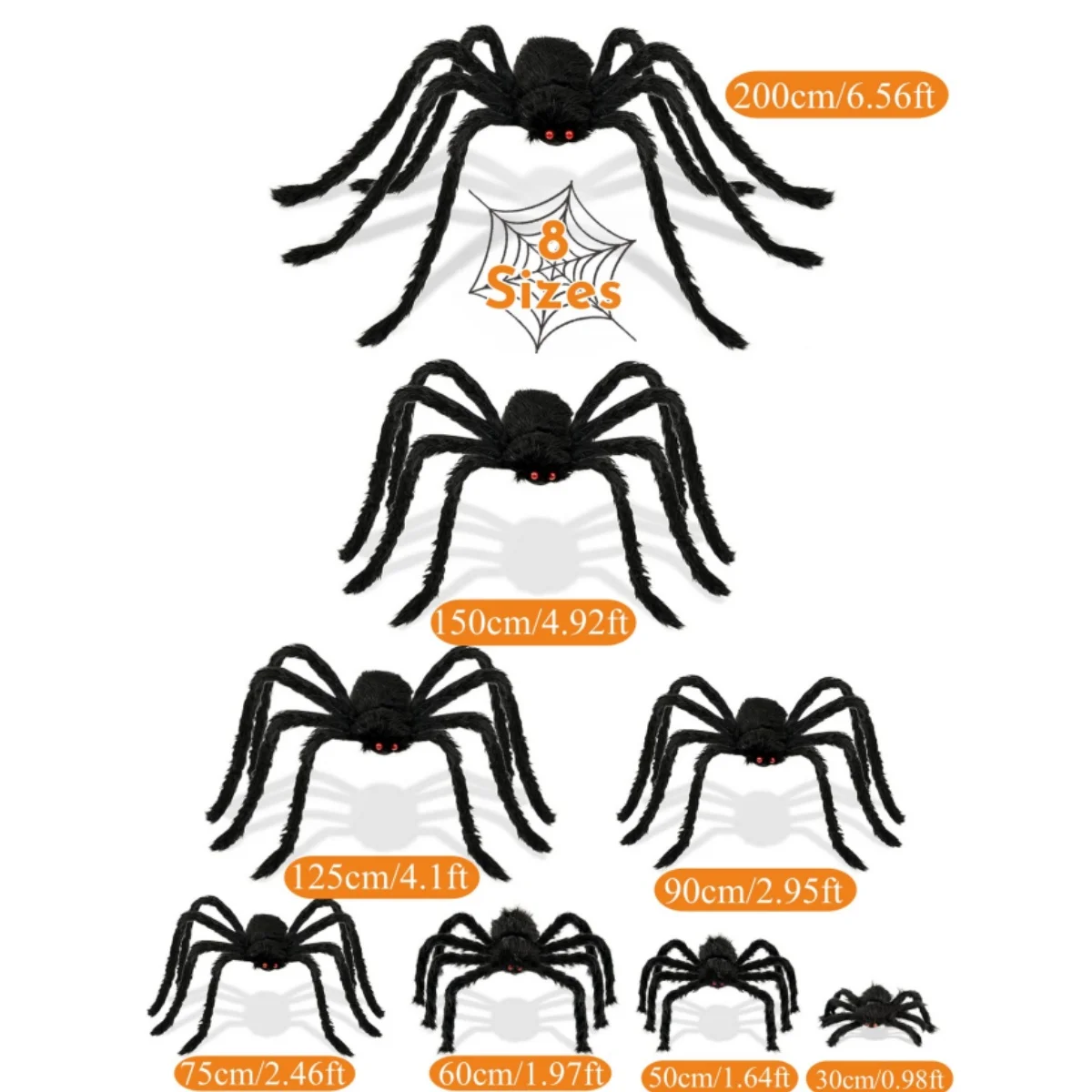 Halloween Plush Spider Outdoor Decoration Prop