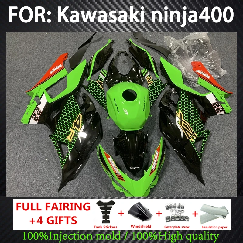 

Для Ninja400 Ninja 400 ZX-4R 2018 2019 2020 шелковая наклейка высокого качества Новый ABS инъекция пластмассы Полный комплект обтекателей