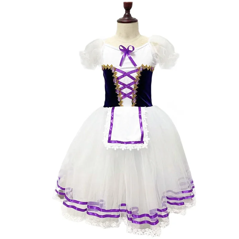 Falda tutú de Ballet para mujer y niña, vestido largo para mujer, ropa de actuación, faldas para danza del vientre de cisne MS93 2023