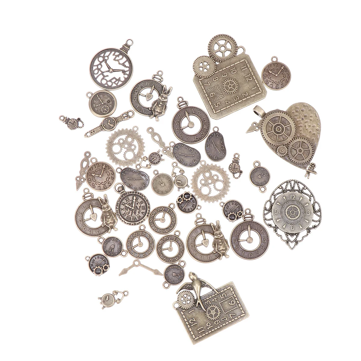 

1Set DIY Alloy Pendant Charm Jewelry Accessories Mixed Alarm Clock Style for Necklace Bracelet Keyring Alloy Pendant Charm