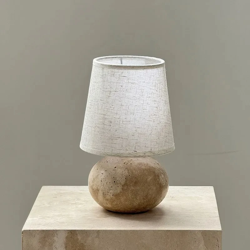

Japan style retro home decor desk lamp, Creative art natural stone desk lamp, used for bedroom dressing table, bedside YX061KK