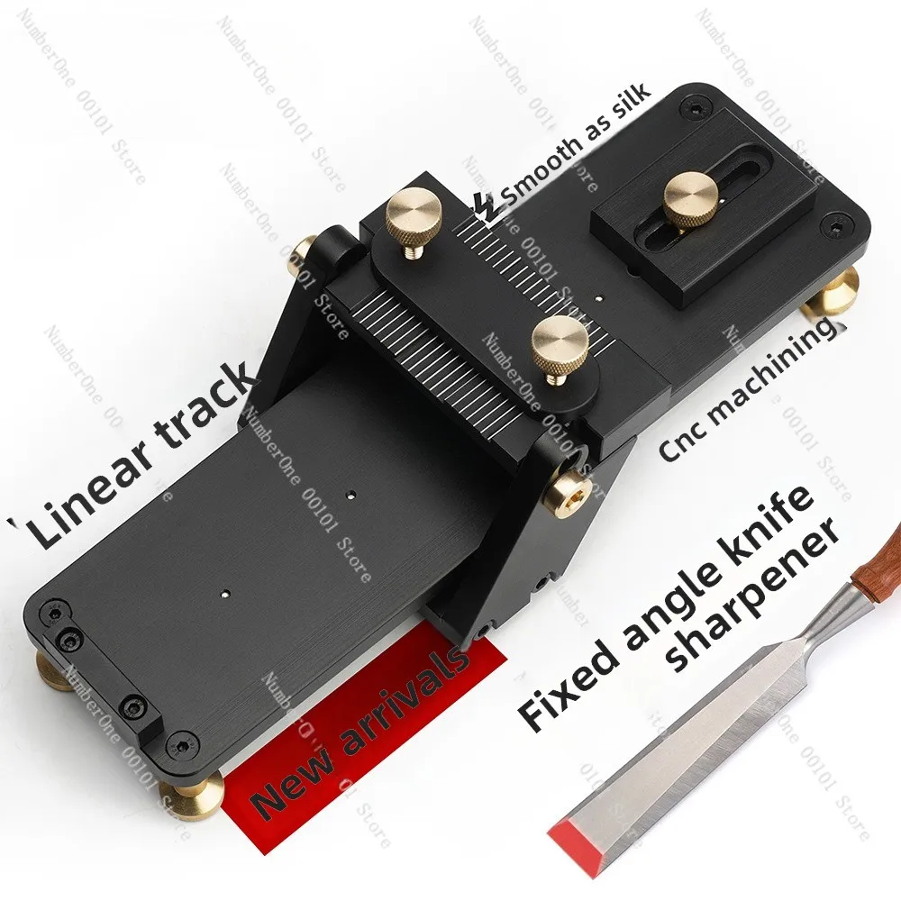 Fixed angle knife sharpener aluminum alloy material straight track woodworking chisel non-slip ultra-fine whetstone sharpening