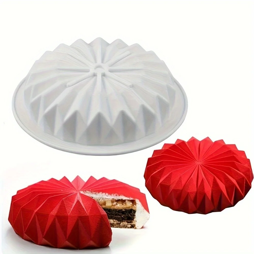 1pc silicone round lace mousse cake chocolate pudding cookie mold ice cube cake mold kitchen handmade DIY tools