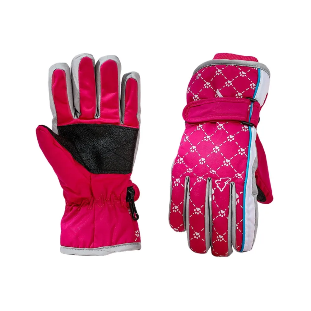 

Холодостойкие бархатные лыжные зимние перчатки, утолщенные ветрозащитные теплые варежки для мальчиков и девочек, водонепроницаемые детские плюшевые перчатки