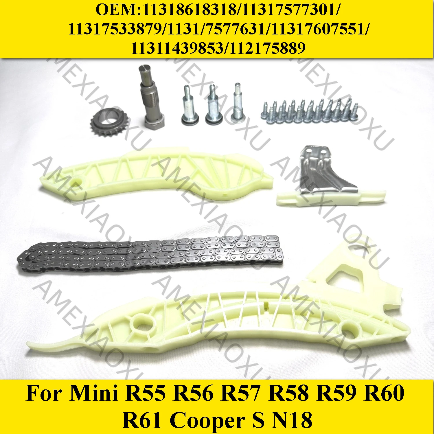 Loki J 11318618318 Timing chain kit for Mini R55 R56 R57 R58 R59 R60 R61 Cooper S N18 11317577301/11317533879/1131/7577631
