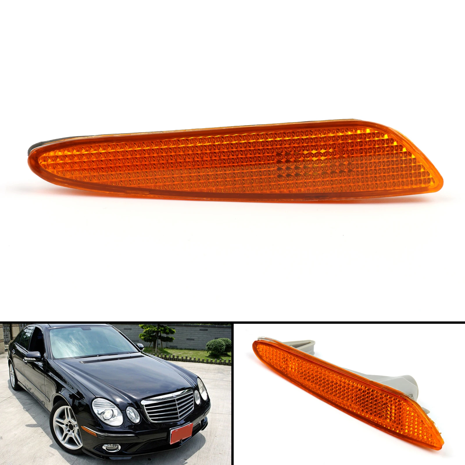 Areyourshop Side Marker Light in Bumper Turn Signal Light for Benz W211 E-Class 2003-2006 Turn Signal Lamp Car Accessories Parts