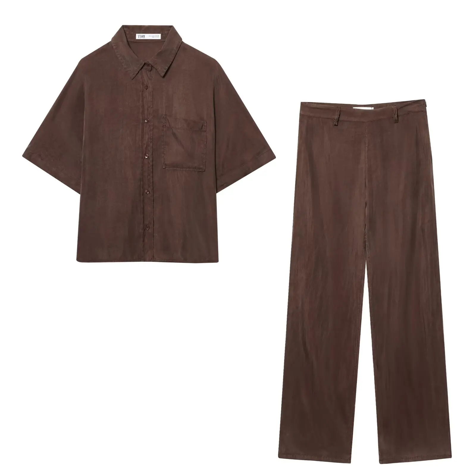 

JNLEAOG, осенние новые женские повседневные брюки с драпировкой, прямые брюки из полиэфирного волокна, одежда для девочек