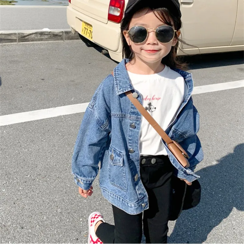 Girls Coat Jacket Cotton Outwear Windproof 2023 New Jean Spring Autumn Outdoor Sport Outfits Children\'s Clothing