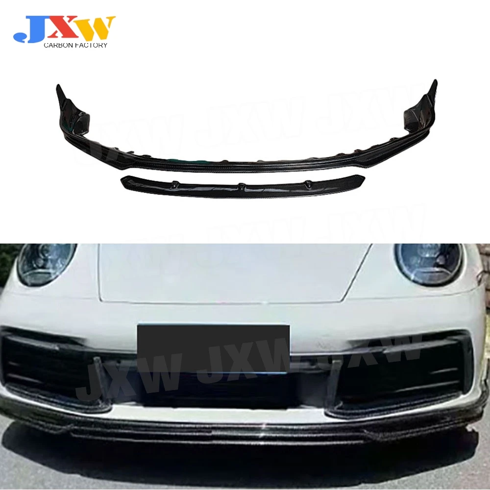 

Carbon Fiber FRP Front Bumper Lip Chin Spoiler for Porsche 911 992 2022 Body Kits Front Bumper Extension Car Styling