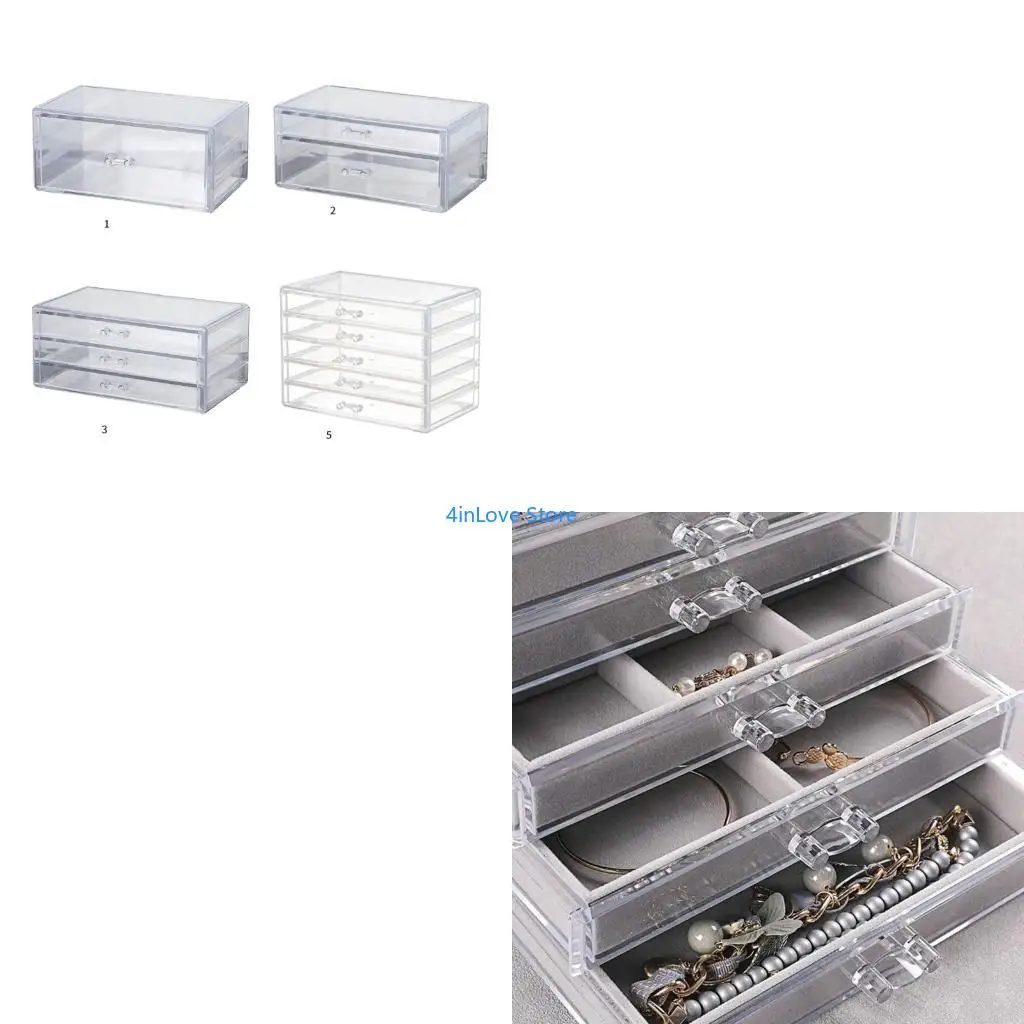 

T4MD Clear Cosmetic Box Многослойные ящики для организации дома и красоты