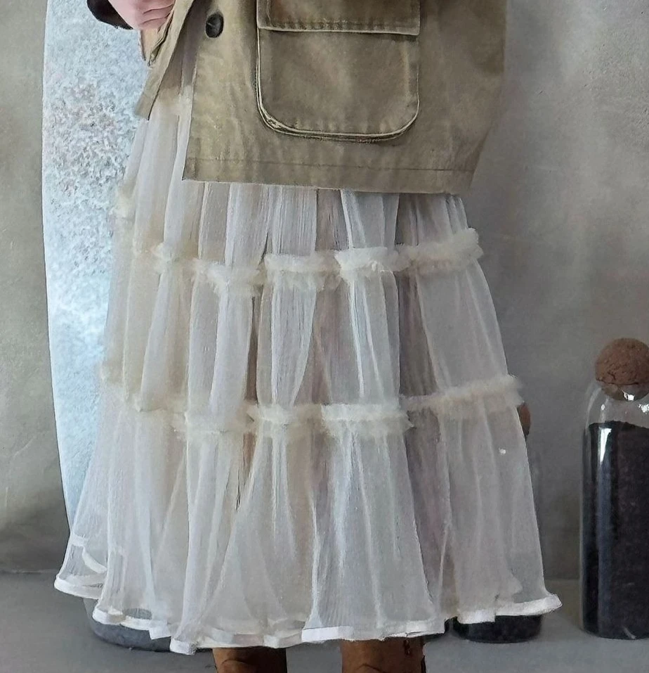 

Korean Girls Velvet Mesh Half Length Skirt Korean Children Half Length Skirt 2025 Autumn Winter New Children Clothing