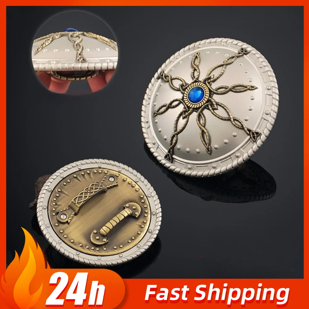 9cm Diablo II Game Peripheral Stormchaser's Shield Alloy weapons Model Collectible Figurine Artisan Craft Props Boy's Toy Gifts