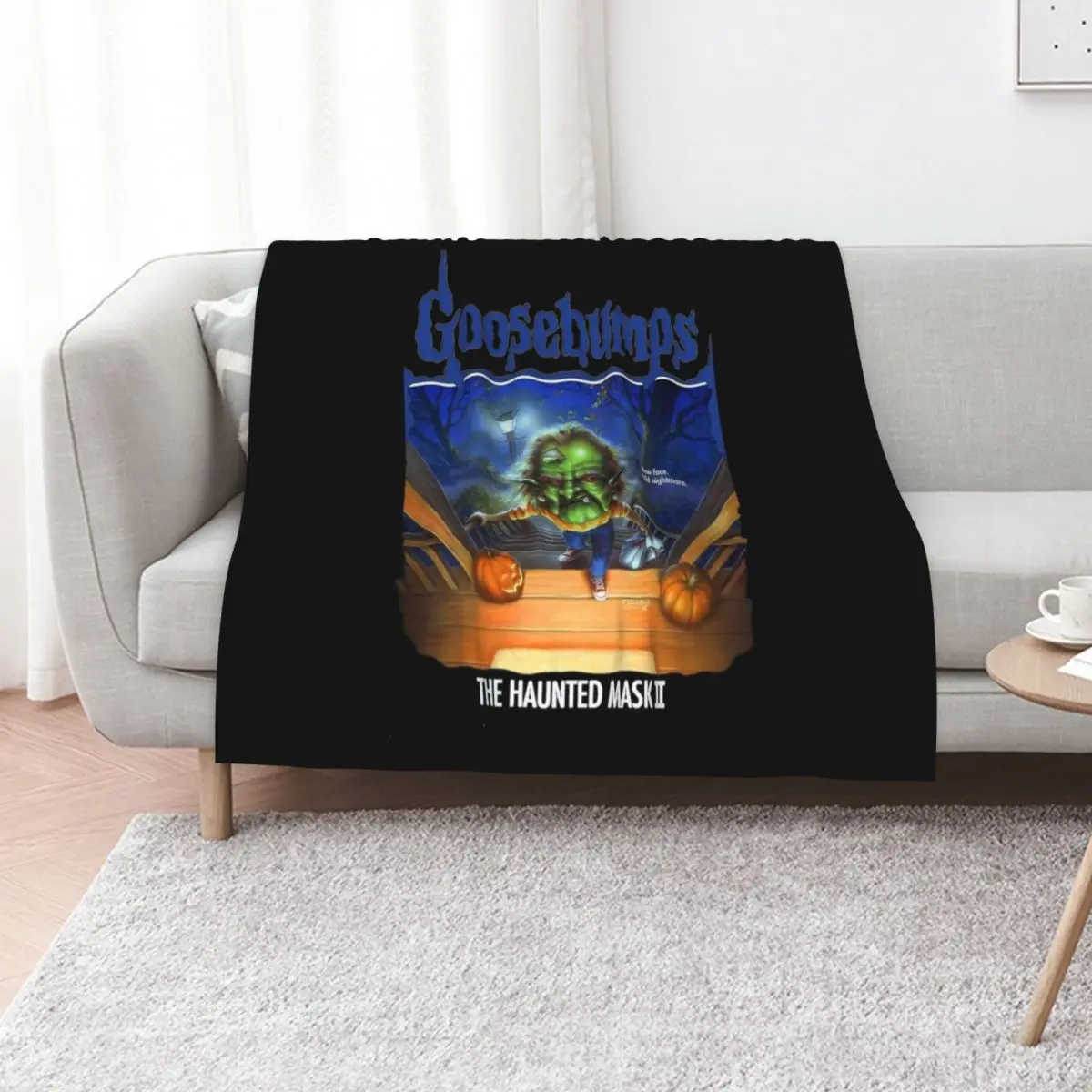 

Day Goosebumps Mask Just A Girl Throw Blanket Plaid sofa bed Nap Winter beds Blankets