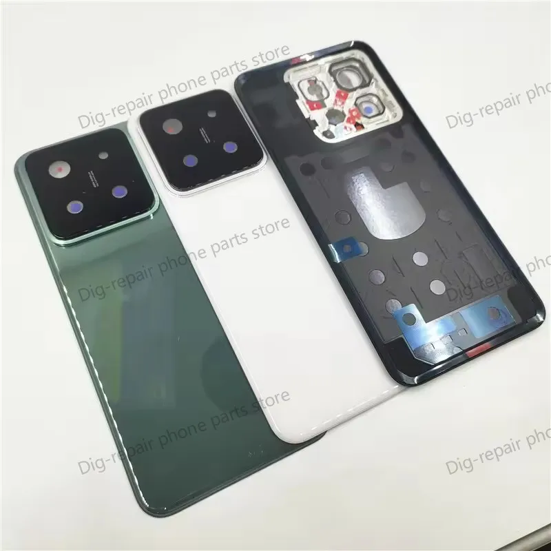 OEM For Xiaomi Mi 14 Glass Back Battery Cover For Mi14 Door Housing + Flash Cover + Camera Lens Battery Back Cover Phone Housing