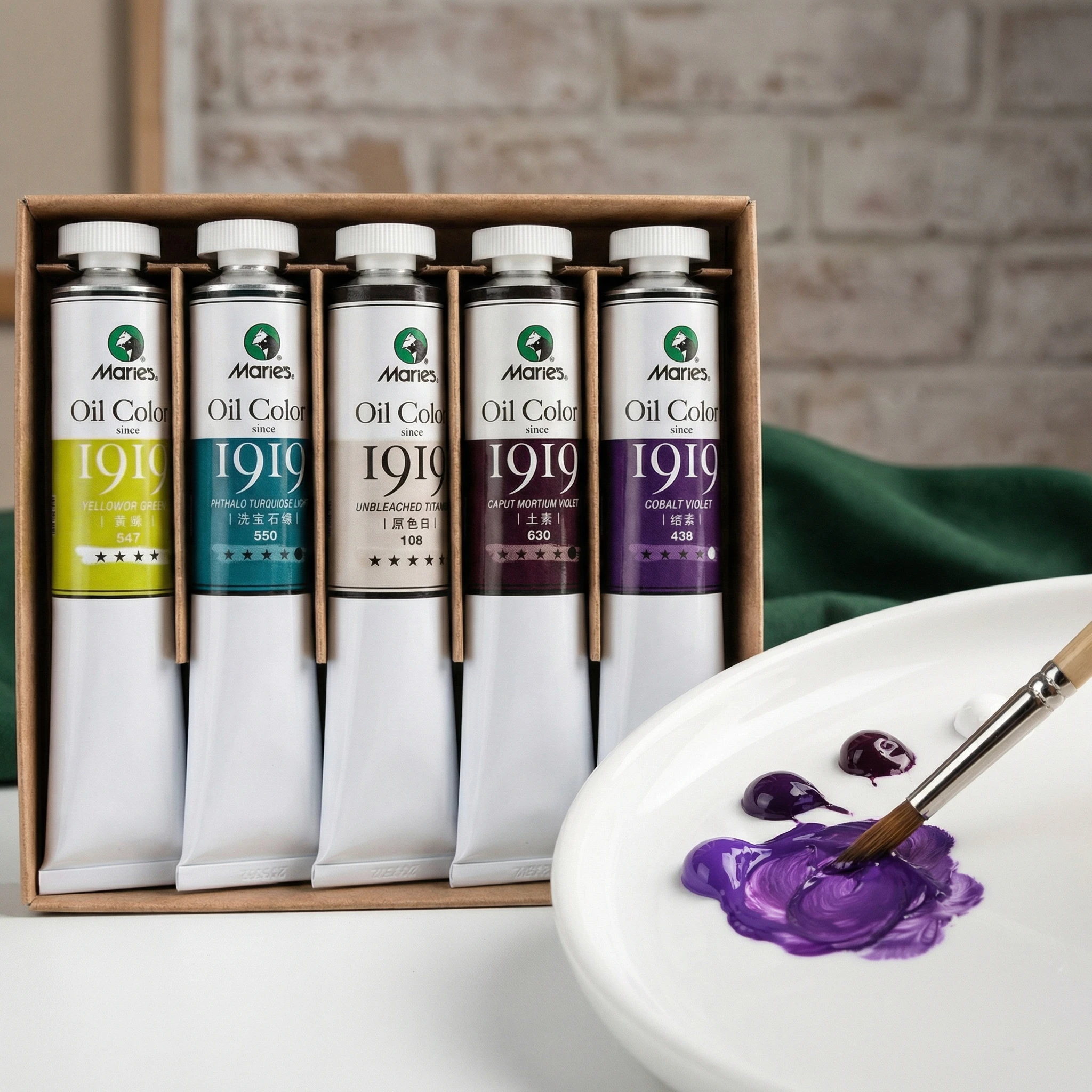 Marie's Professional Oil Paint 50ML - Art Creation Large Size Pigment 86 Commonly Used Colors for Artists