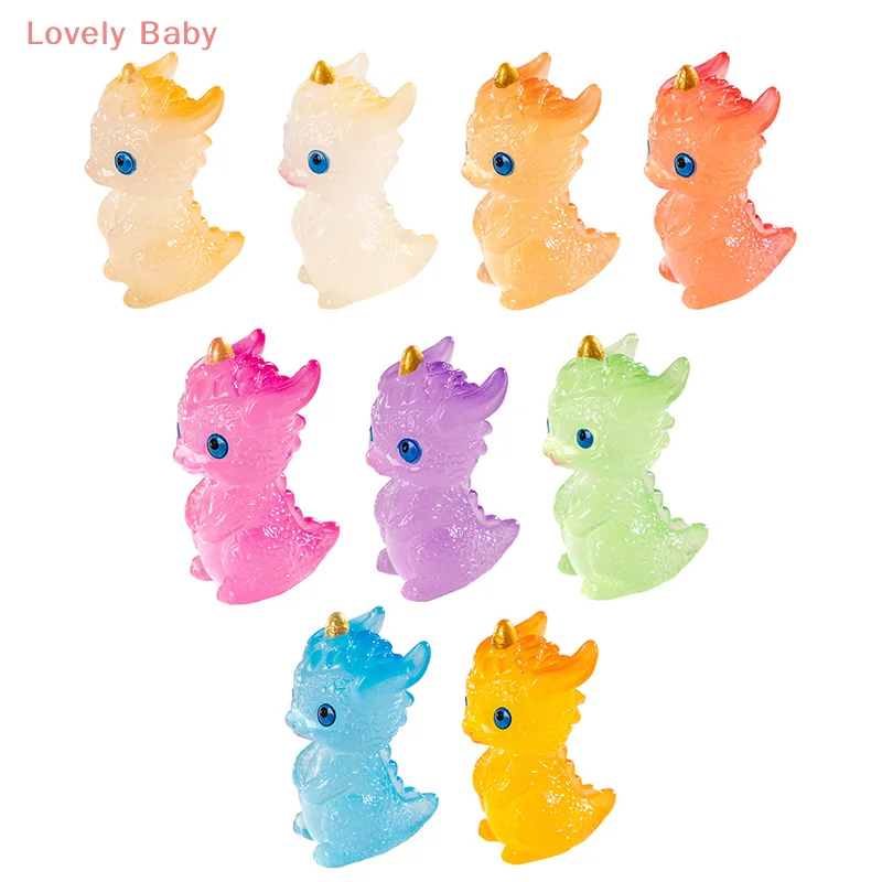 【BBS】Mini Lichtgevende Dierenriem Draak Beeldje Simulatie Loong Ornament Micro Landschap Auto Interieur Thuis Desktop Decoratie