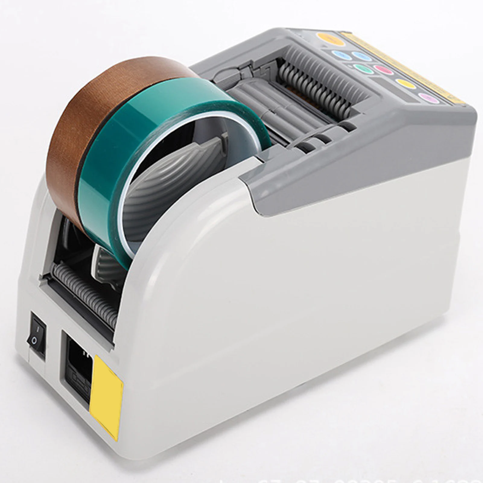 Electric Tape Dispenser 6 Roll Circulating Pre Set Count Function Ribbon Cutting Machine Automatic for Home School Restaurant