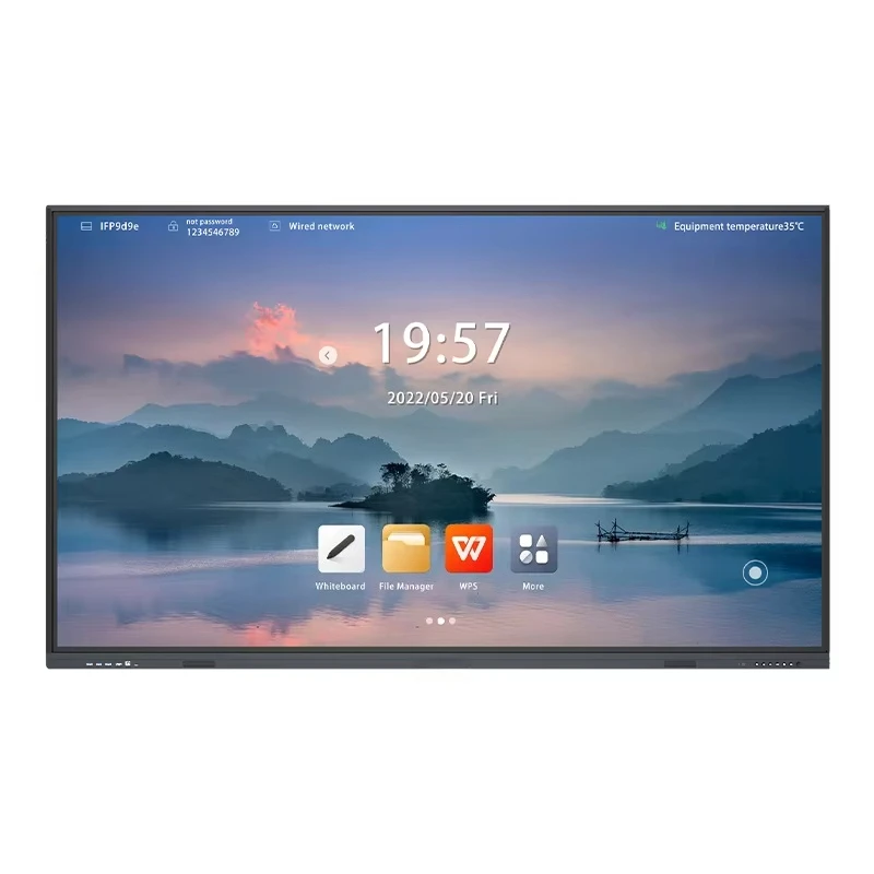 65 75 Inch School Interactive Flat Panel LCD Digital Touch Screen Whiteboard Smart White Board for Class