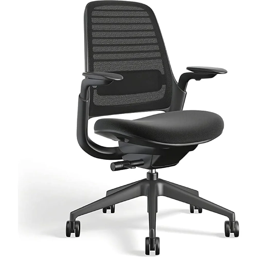 Office Chair - Ergonomic Work Chair with Wheels for Carpet - Helps Support Productivity - Weight-Activated Controls, Back