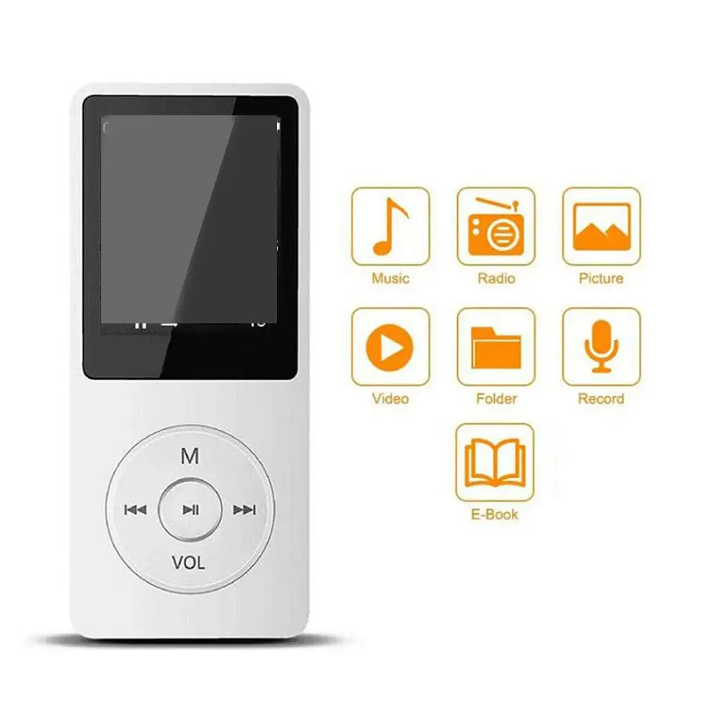 เครื่องเล่นเพลง Mp4 Mp3ปุ่มกดบลูทูธ4.0 e-book กีฬาวิทยุเอฟเอ็มวอล์กแมนสำหรับ xp/vista/8 Y1z5