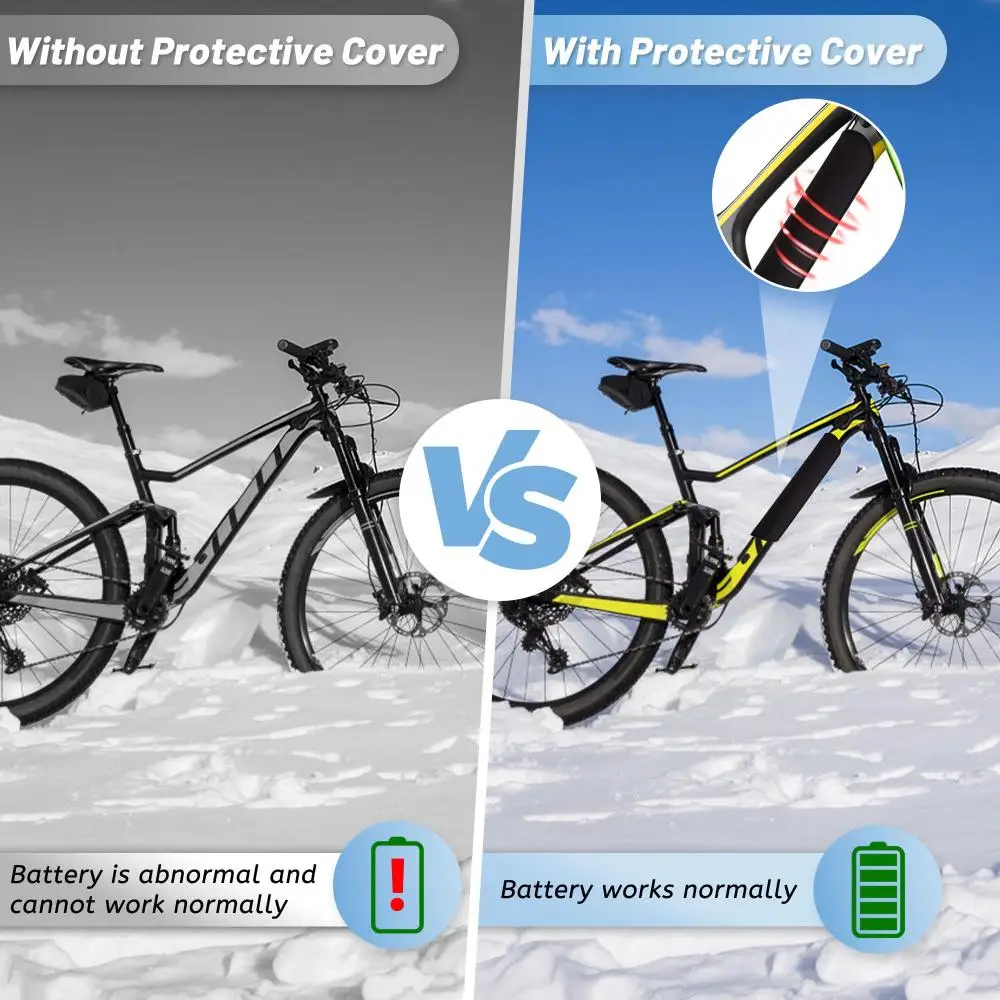 DOMEN E-Bike غطاء بطارية ليثيوم إطار دراجة هوائية مضاد للبرد والغبار غطاء حماية مقاوم للماء ملحقات الدراجة #5