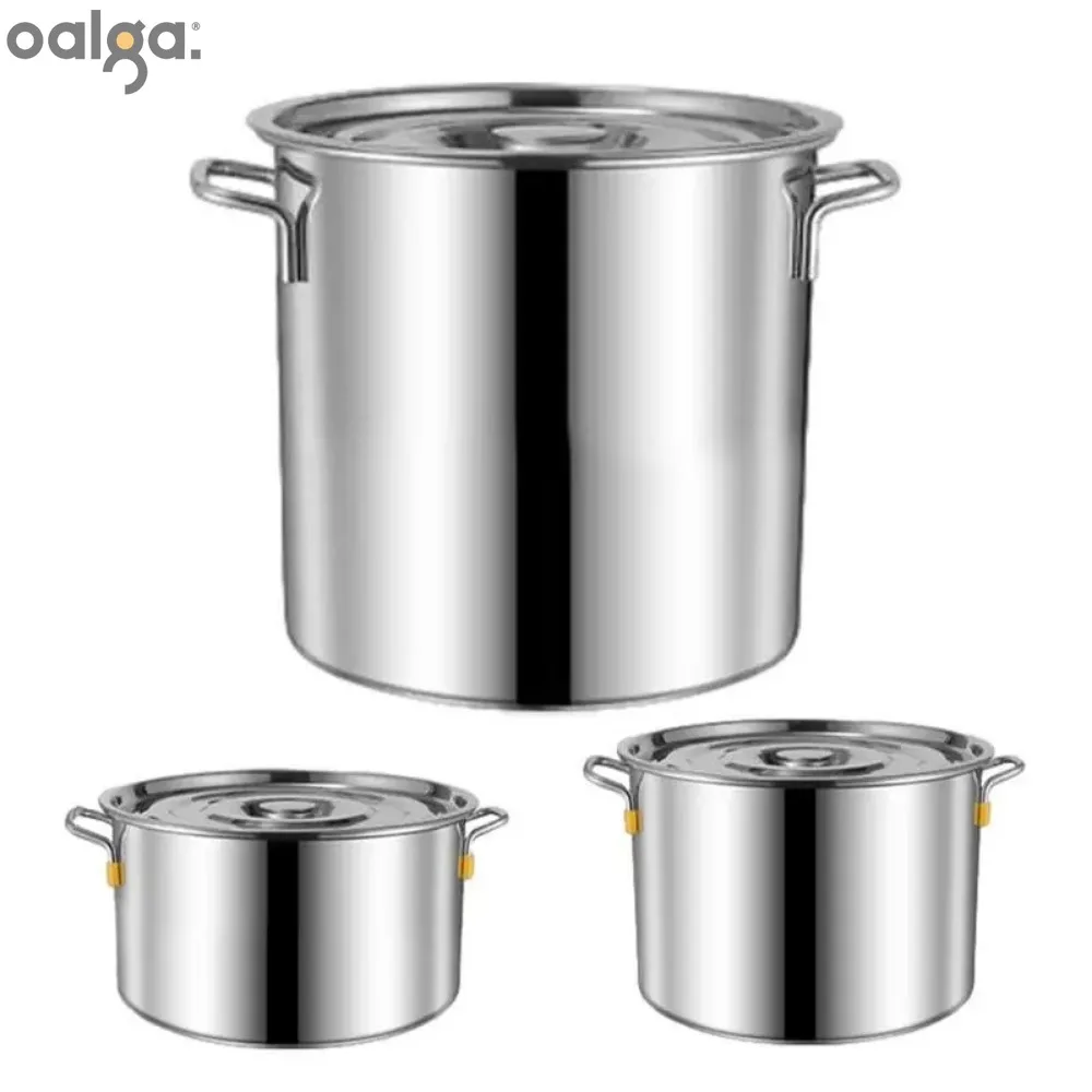 

3.5/6.2/10L Stock Pot Soup Pots Stainless Steel Soup Bucket Cooking Steamer Cookware Stew Canning Sauce סיר לתנור 더치오븐 ラーメン