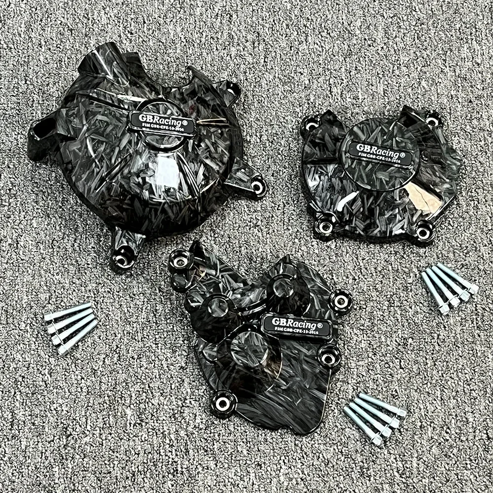 

ZX-6R 2008 Motorcycle Engine Protection Cover FOR KAWASAKI Ninja ZX-6R 2007-2012 Engine Covers Set Case Carbon Fiber Texture