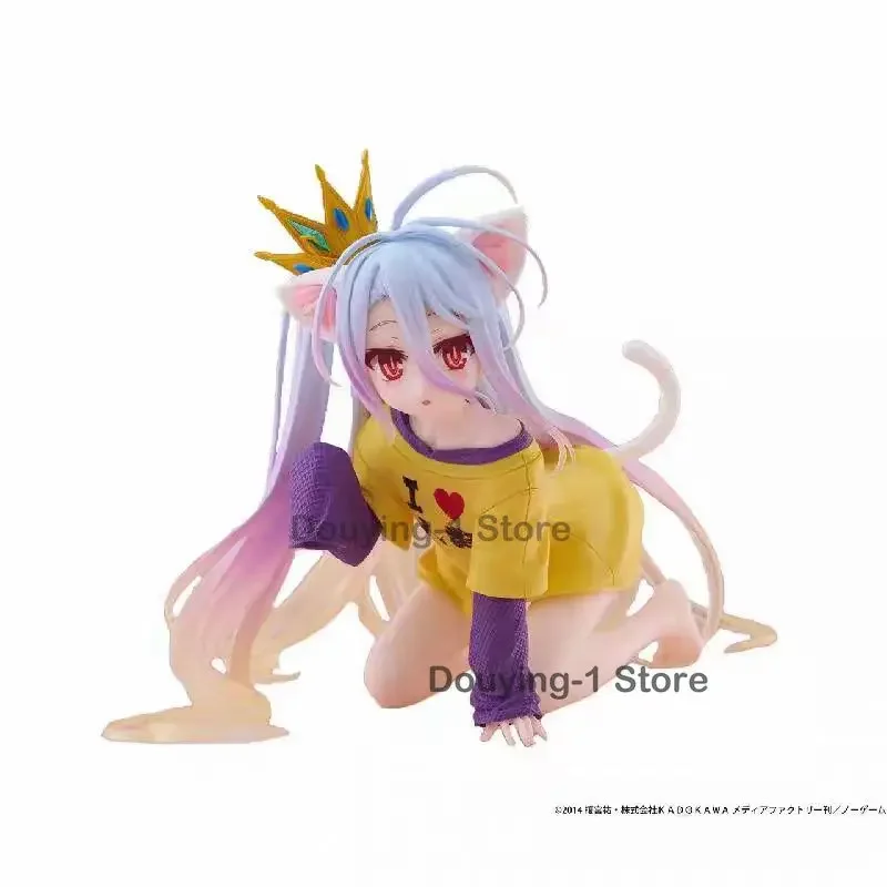 

In Stock Original Taito No Game No Life DC Shiro Cat ears Sleeved garment Ver. Toy Anime Figure Collection Model Gift