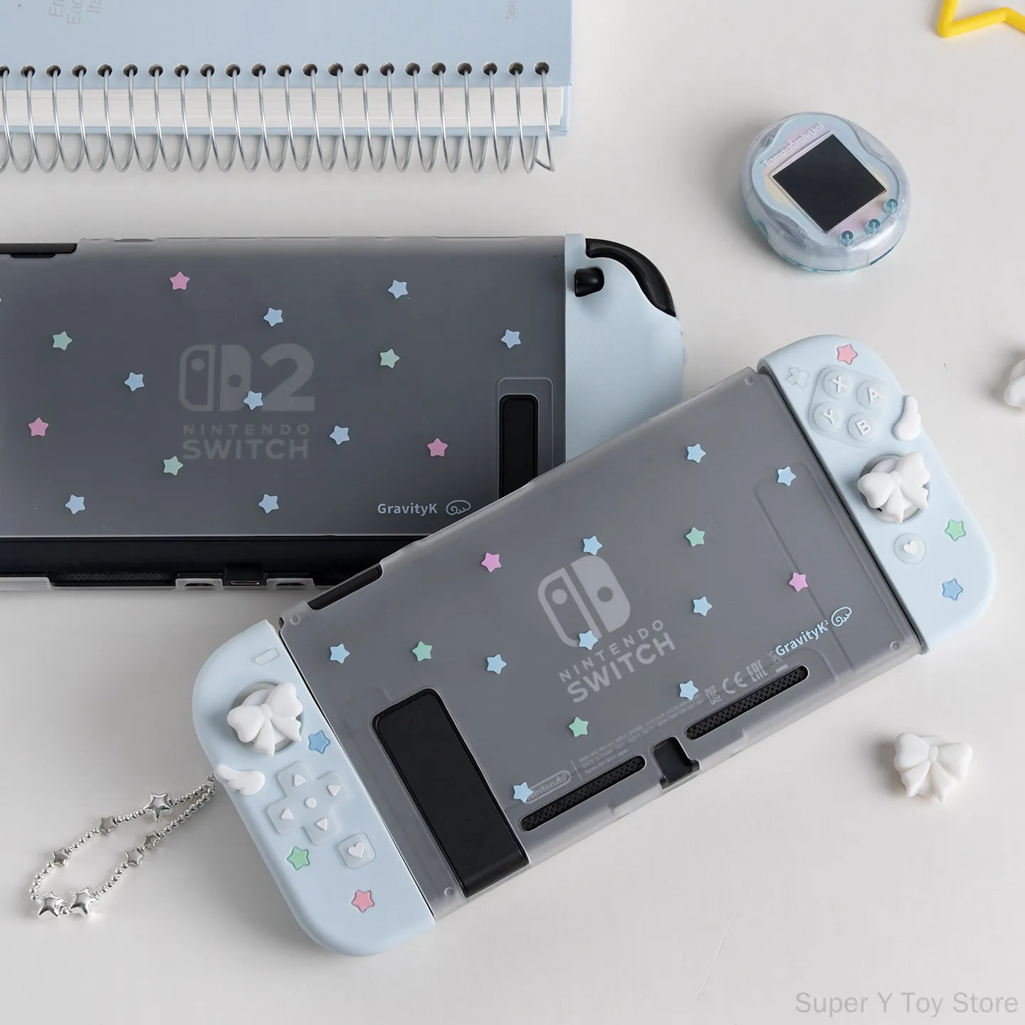 New Hot Original Protective Case For Switch 2 Oled Ns Star Bow Wing Soft Silicone Joy Con Controller Cover Gaming Accessory Gift view 2