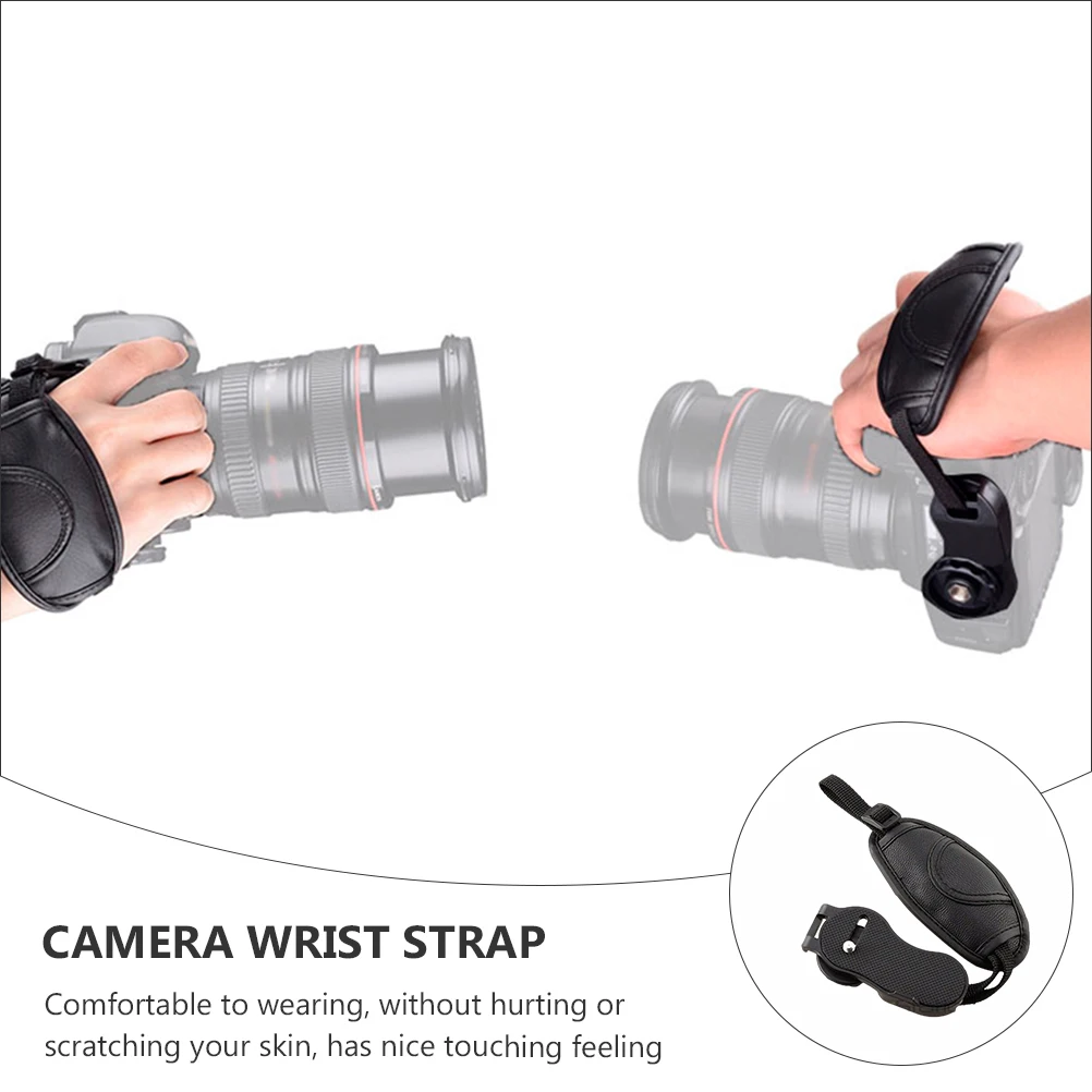 

2pcs Camera Wrist Non-Slip Pu Padded Hand Strap For Mirrorless Camera Universal Adjustable Grip Strap Photography Accessories