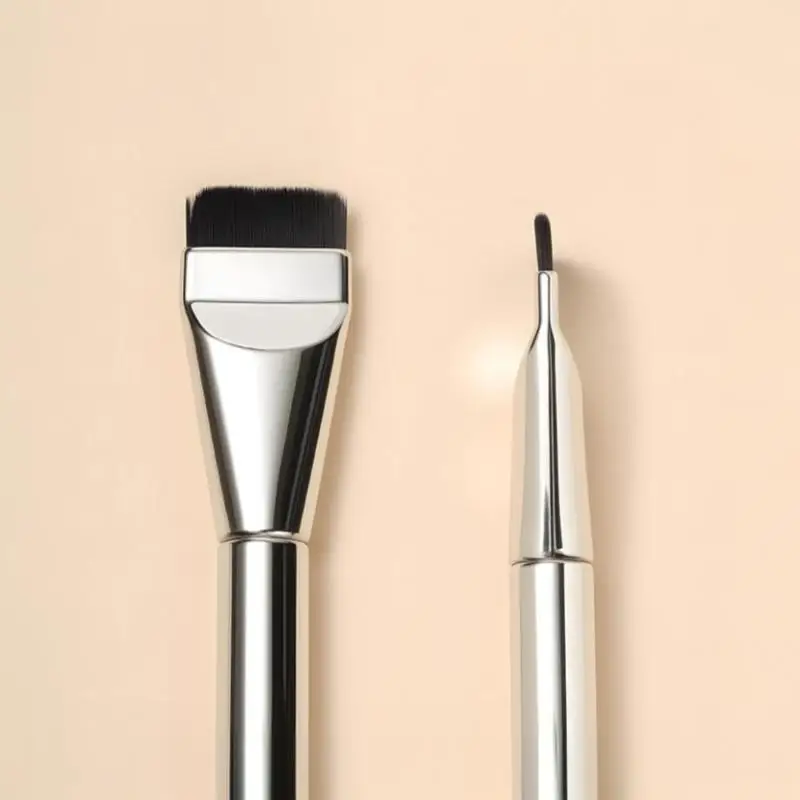 3Pcs/set One-character Foundation Brush Ultra Thin Foundation Brush Makeup Flat Face Brush Cosmetic Puff Makeup T