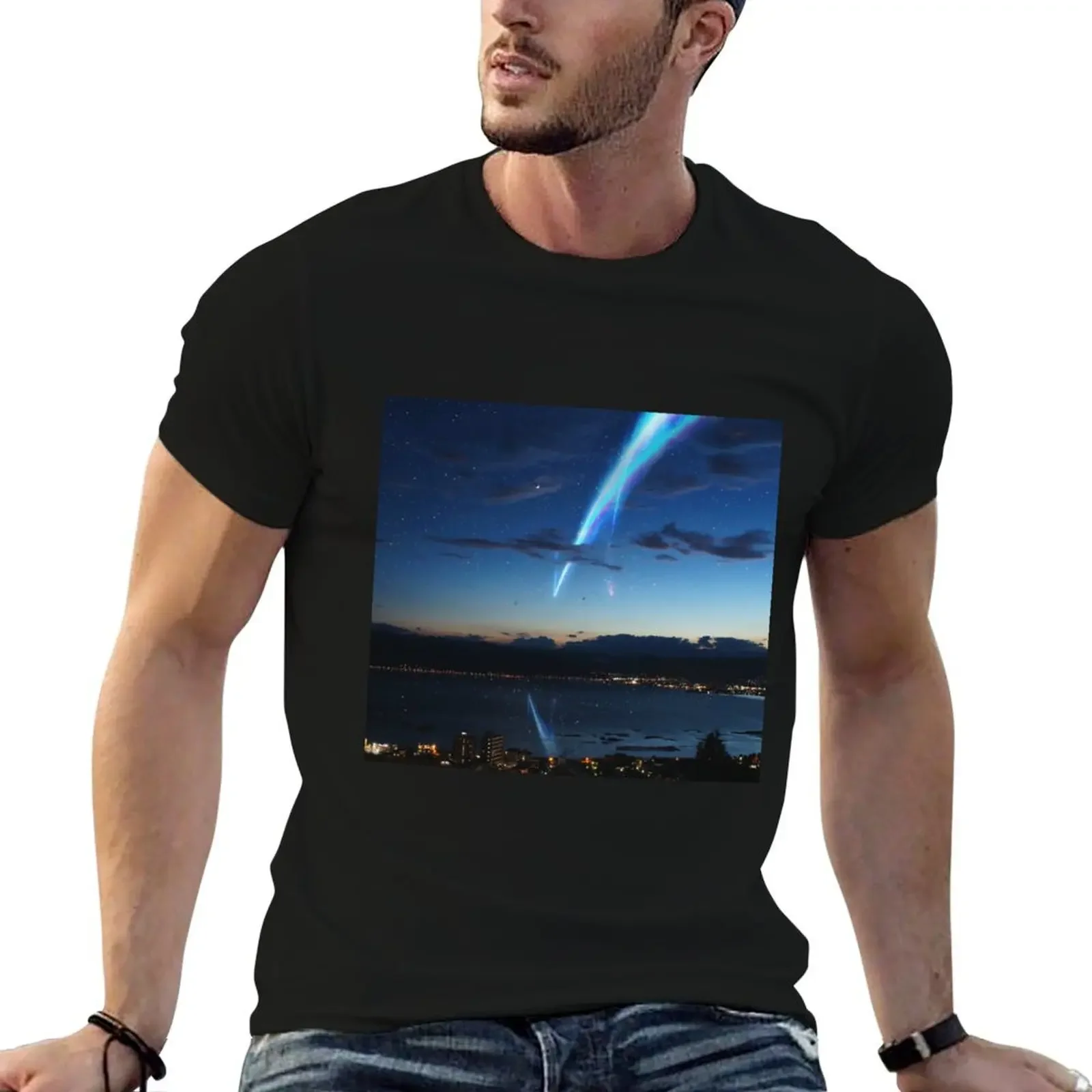 Anime Movie Scenery T-Shirt luxury designer croswit shirt man mens graphic t-shirts hip hop