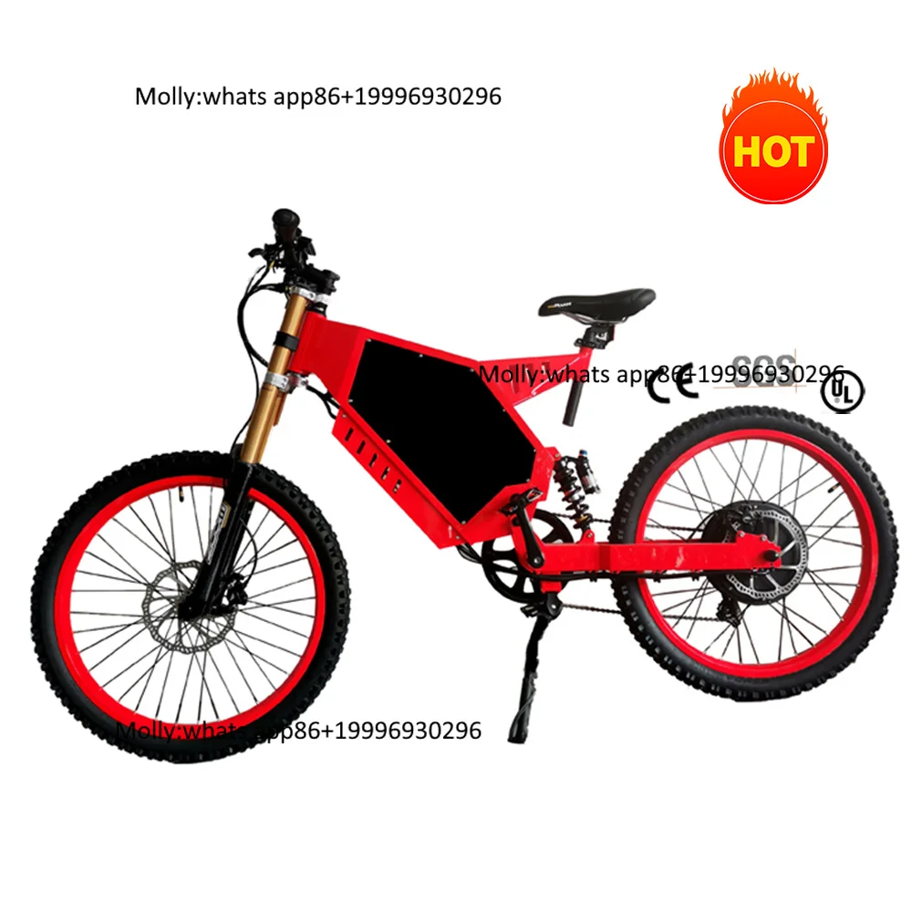 2025 New 26-Inch Bicicleta MTB Steel Mountain Bike with Dual Suspension Frame Full Electric Bike with 72v Voltage