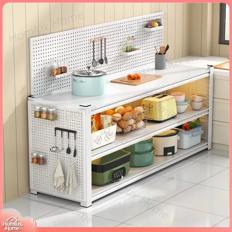 Multi-layer Kitchen Shelf Storage Rack Heavy Duty Space Saving Organizer for Pantry Bathroom Garage Durable Moisture Proof
