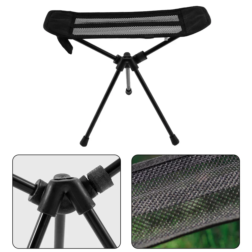 1pc Camping Chair Foot Rest With Storage Bag Chair Leg Rest Travel Fishing Foldable Chair Stool Picnic Fishing Tackle Accessory