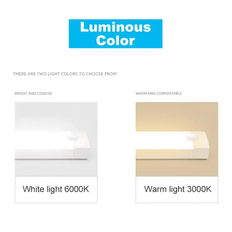 ワイヤレスLEDナイトライト,モーションセンサー,USB,充電式,キッチンランプ,寝室,自動照明,非常灯