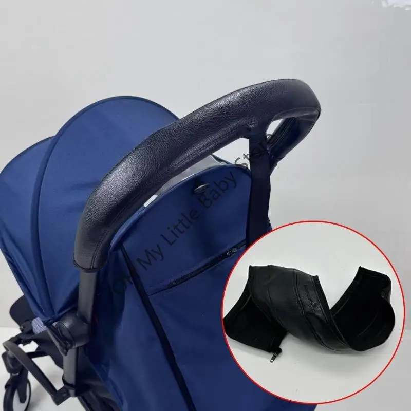 M76C عربة أطفال مقبض حامي لينة المضادة للانزلاق الأسطح قابل للغسل بولي Leather الجلود قبضة غطاء مقبض لعربات الأطفال الملحقات