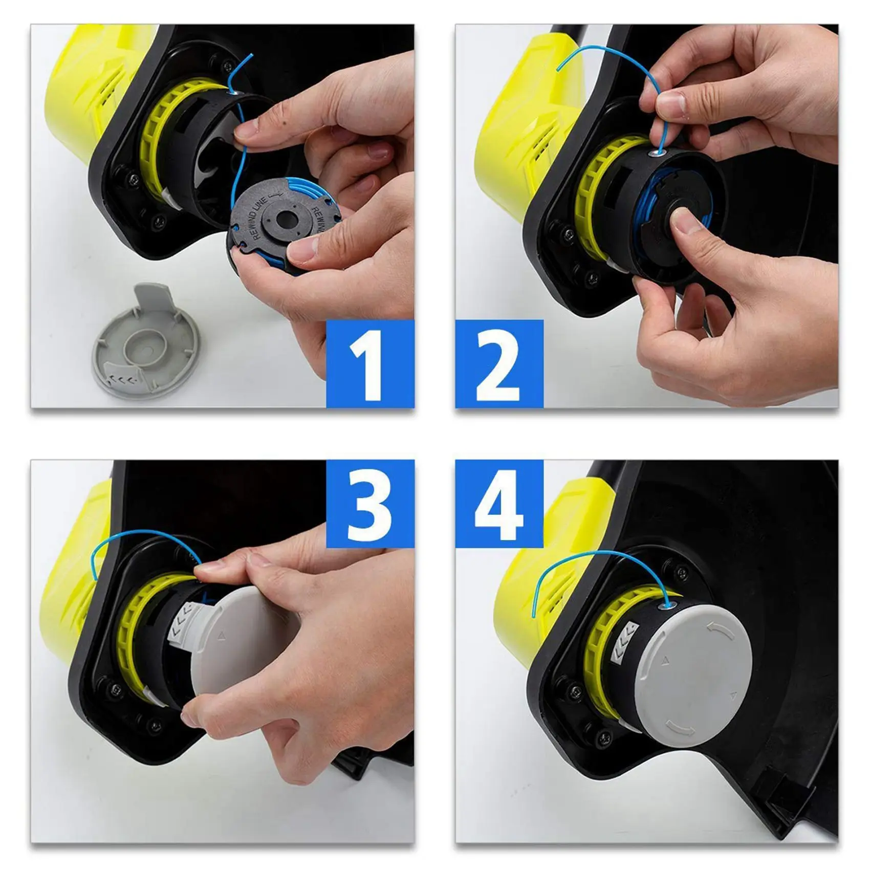 ABFU-12 Pack AC14HCA Spool Cap, Replacement Spool Cap For Ryobi One+ 18V, 24V, 40V Cordless Trimmers