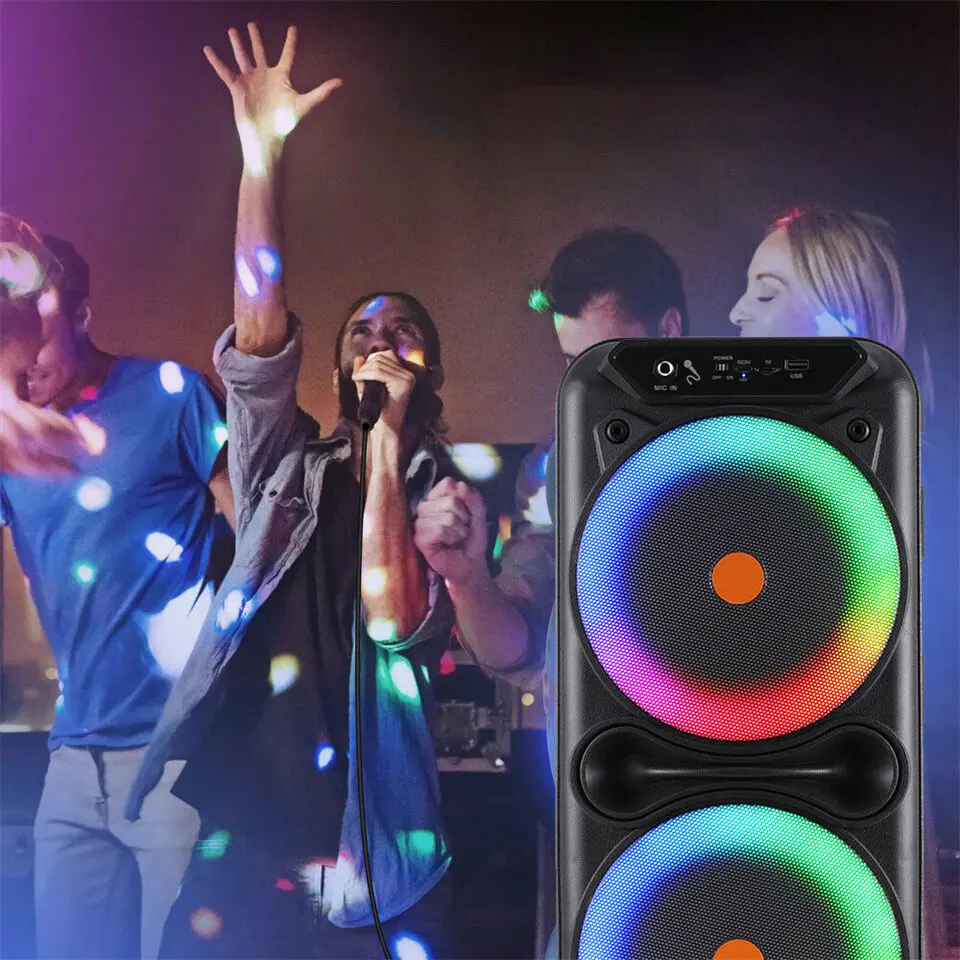 Altavoz Bluetooth portátil doble de 8 