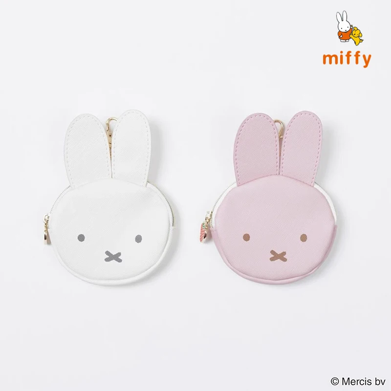 

Cartoon Miffy Wallet Kawaii Simplicity PU Coin Purse Creative Strawberry Zipper Lipstick Earphone Storage Bag Girl Perfect Gifts
